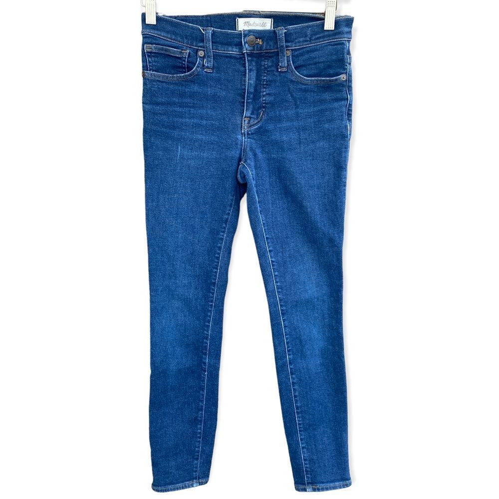 MADEWELL 9” Mid Rise Skinny  Blue Jeans Tencel Edition Dark Orland Wash Sz 25